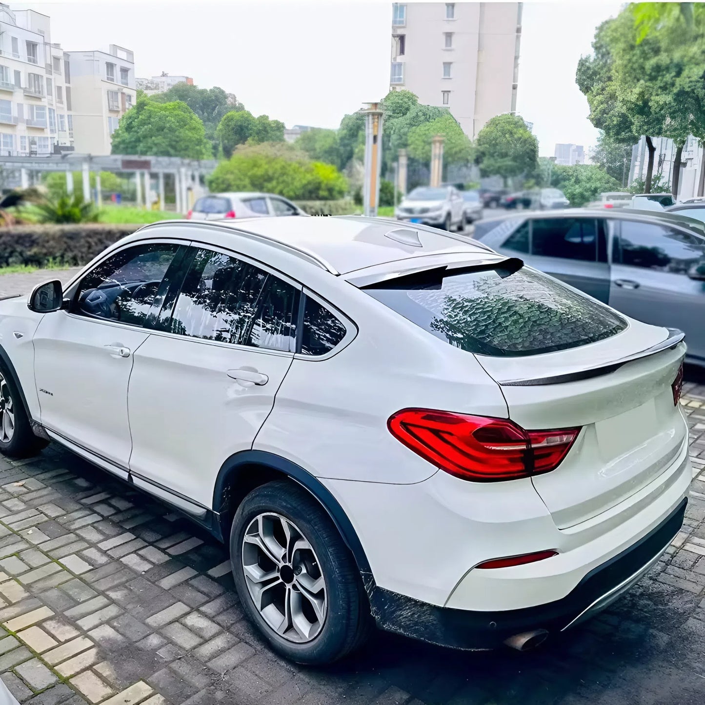 For BMW F26 X4 M Sport Car Roof Spoiler 2014-2018 Piano Glossy Black ABS Plastic