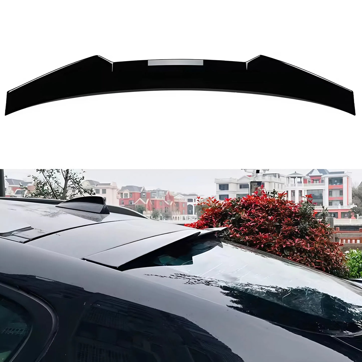 For BMW X6/X6M E71 Roof Spoiler 2008-2015 Piano Glossy Black ABS Plastic