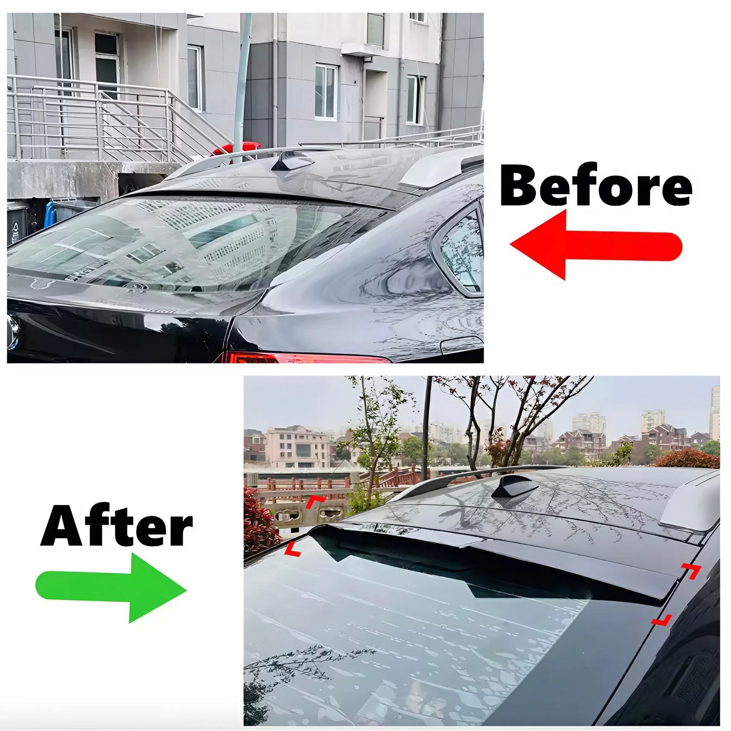 For BMW X6/X6M E71 Roof Spoiler 2008-2015 Piano Glossy Black ABS Plastic