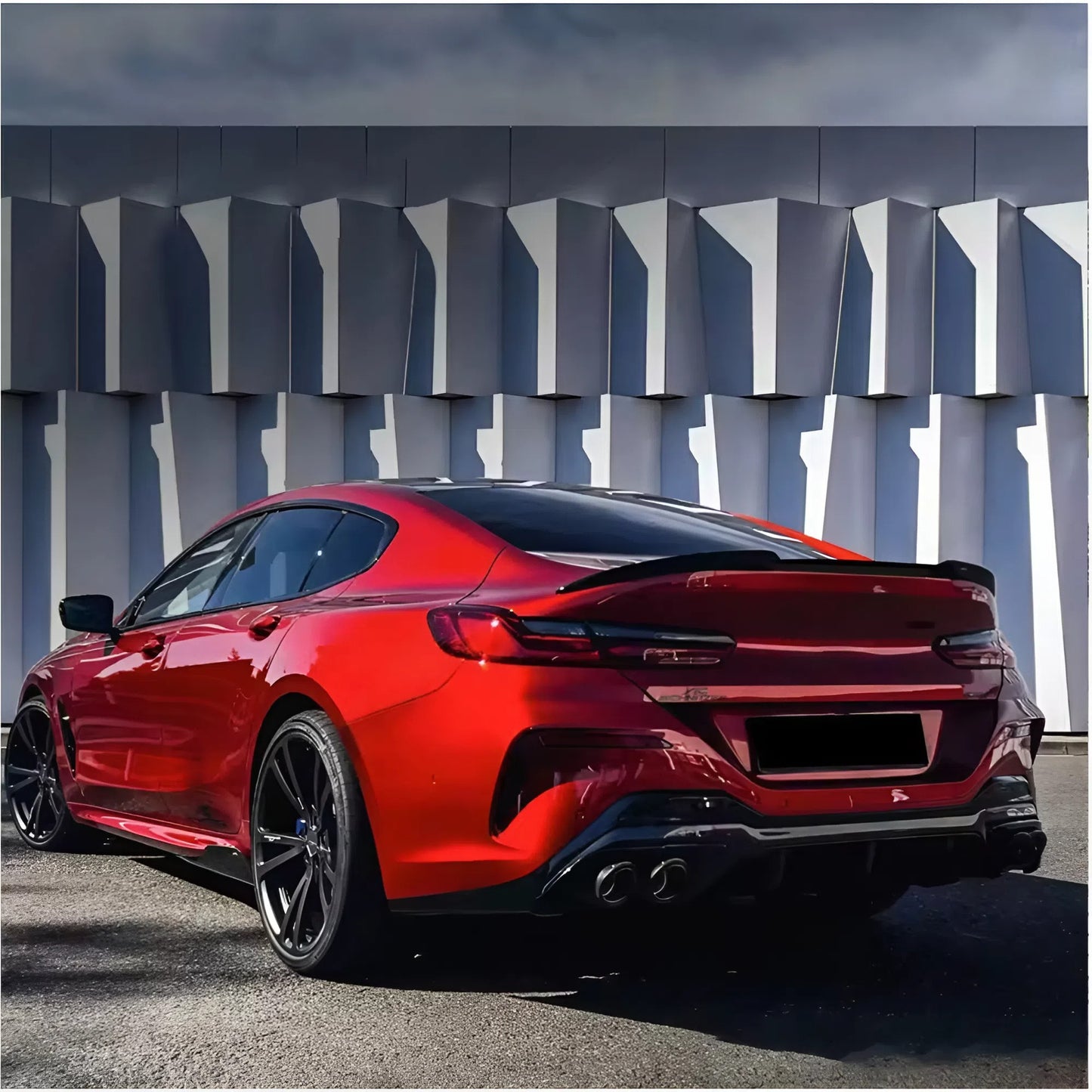 For BMW G16 F93 8 Series Gran Coupe PSM Style Rear Spoiler 2018+ Piano Glossy Black ABS Plastic