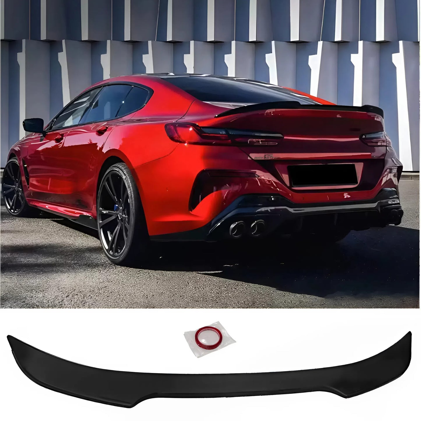 For BMW G16 F93 8 Series Gran Coupe PSM Style Rear Spoiler 2018+ Piano Glossy Black ABS Plastic
