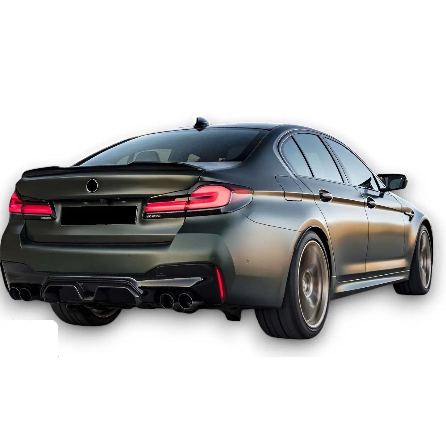 For BMW 5 Series G30 CS Style Rear Spoiler 2018-2023 Piano Glossy Black ABS Plastic Sporty Aerodynamic Trunk Wing Exterior Modification Accessory