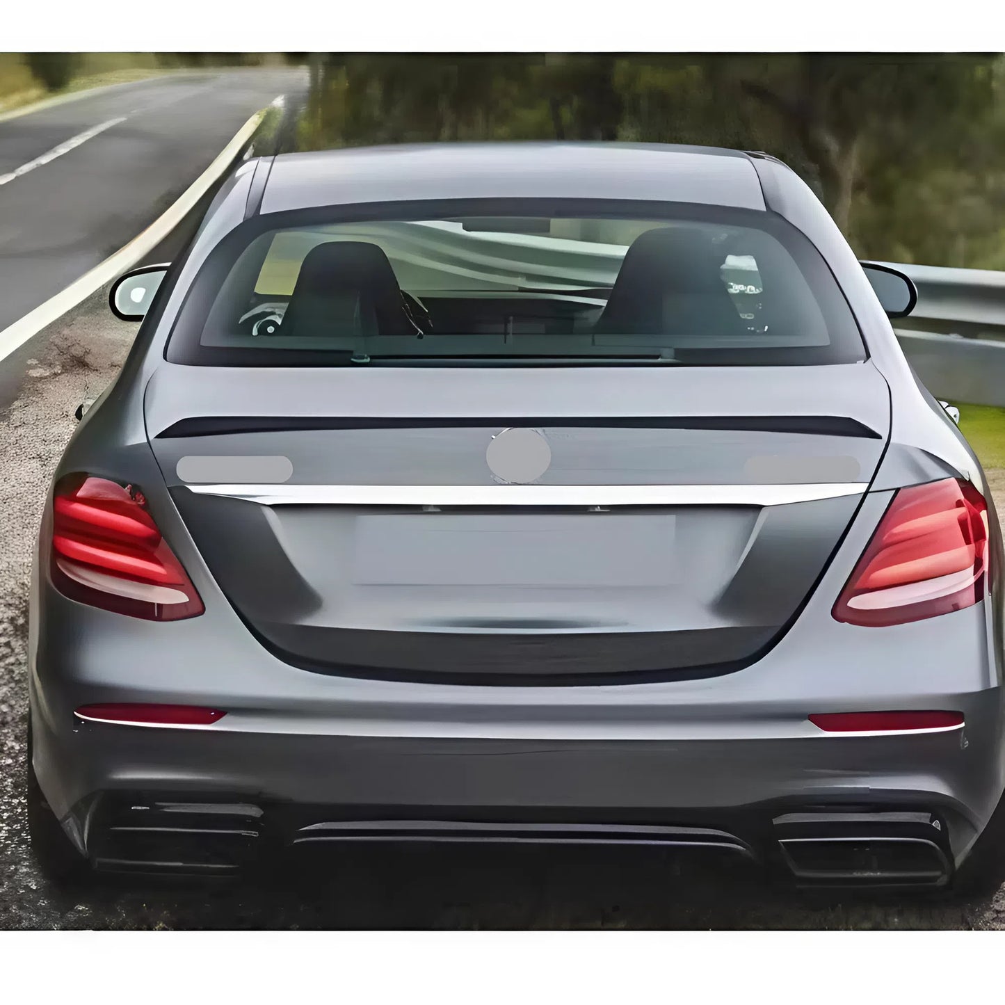 For BenZ W213 E63s Style Rear Spoiler 2016-2021 Piano Glossy Black ABS Plastic Sporty Aerodynamic Trunk