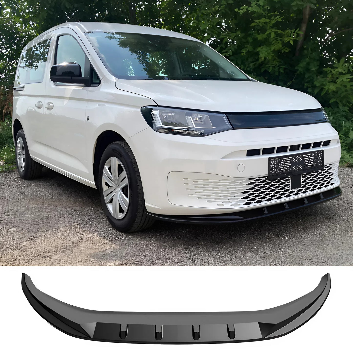 Compatible With VW Caddy MK5 2021+ Front Splitter Version 2 With ABE TÜV ONE-WAY