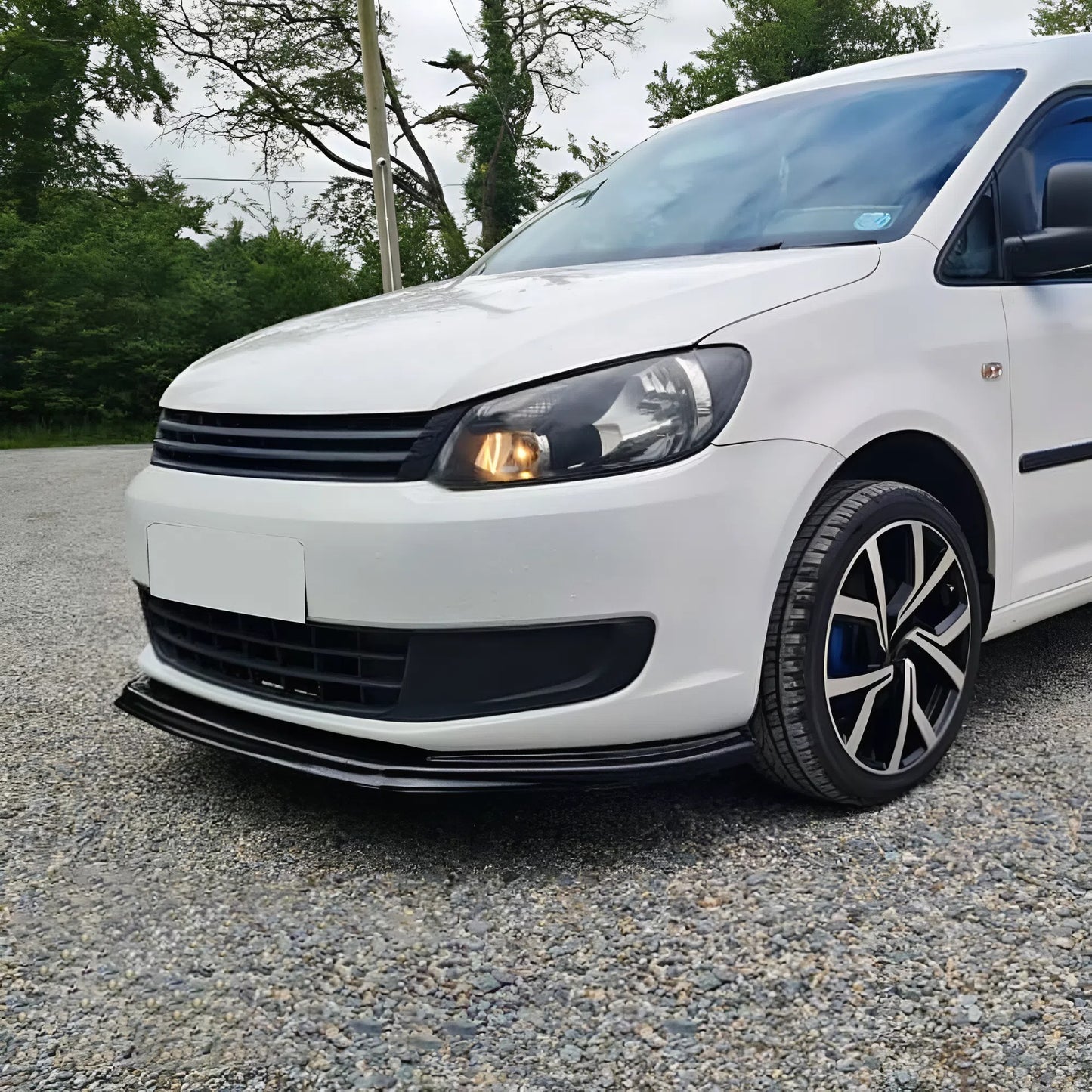 Compatible With VW Caddy MK3 Facelift 2010-2015 Front Splitter With ABE TÜV ONE-WAY