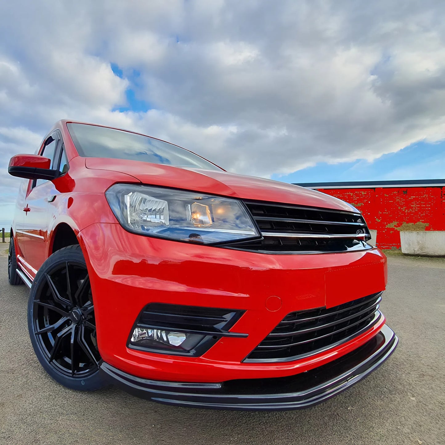 Compatible With VW Caddy MK4 2015-2021 Front Splitter With ABE TÜV ONE-WAY