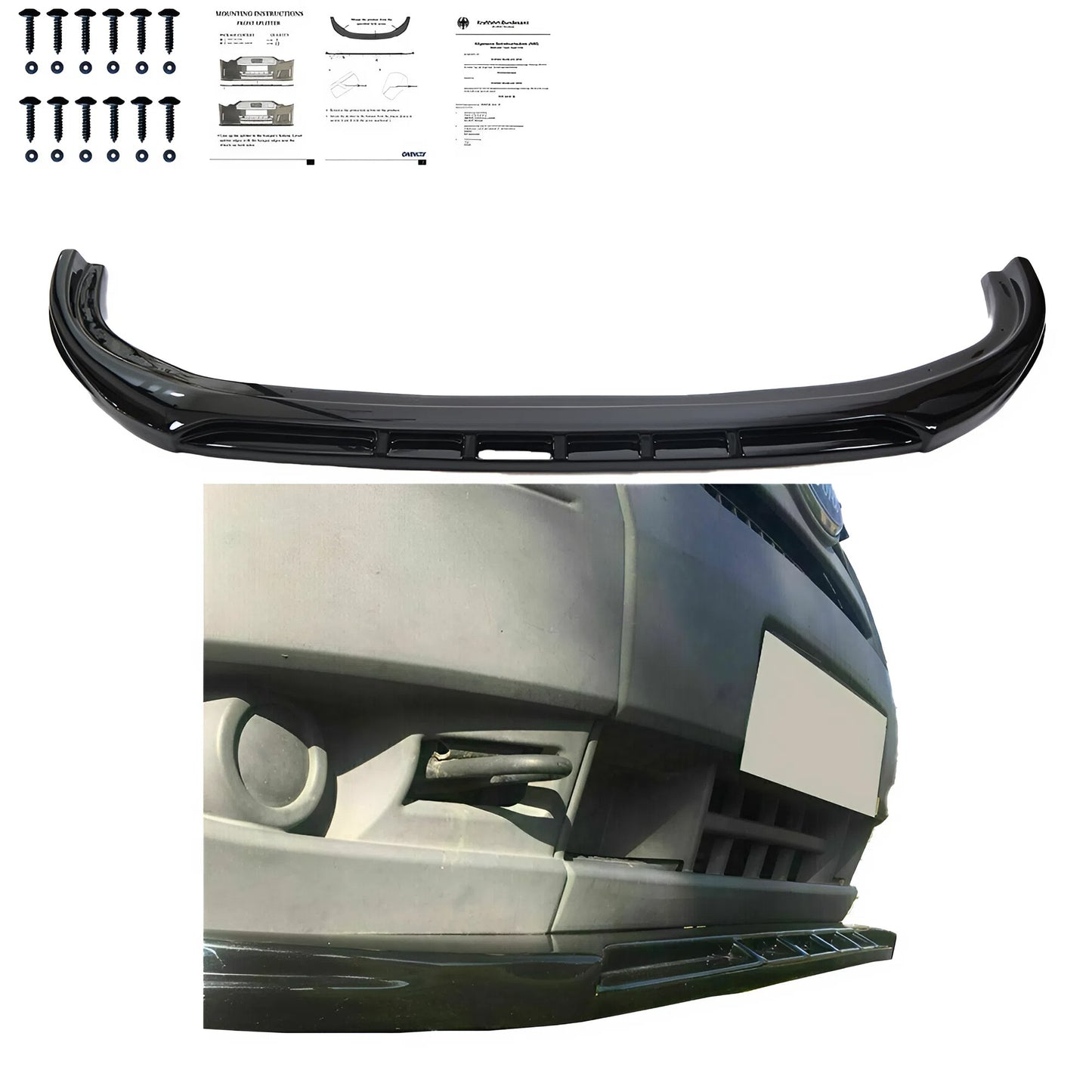 Compatible With FORD Transit MK7 2007-2013 Front Splitter With ABE TÜV ONE-WAY