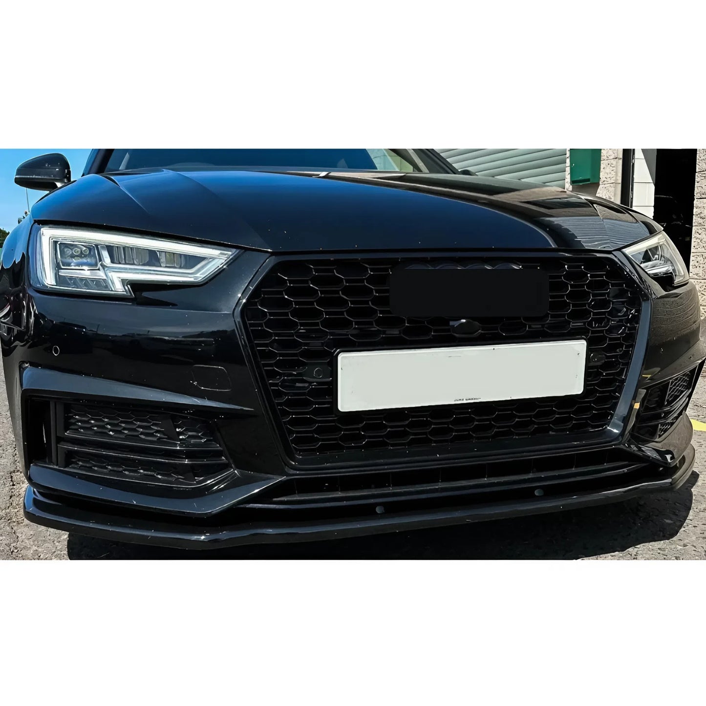 Compatible With AUD A4 S-Line B9 2016-2019 Front Splitter / AUD S4 B9 2015-2019 Front Splitter With ABE TÜV ONE-WAY