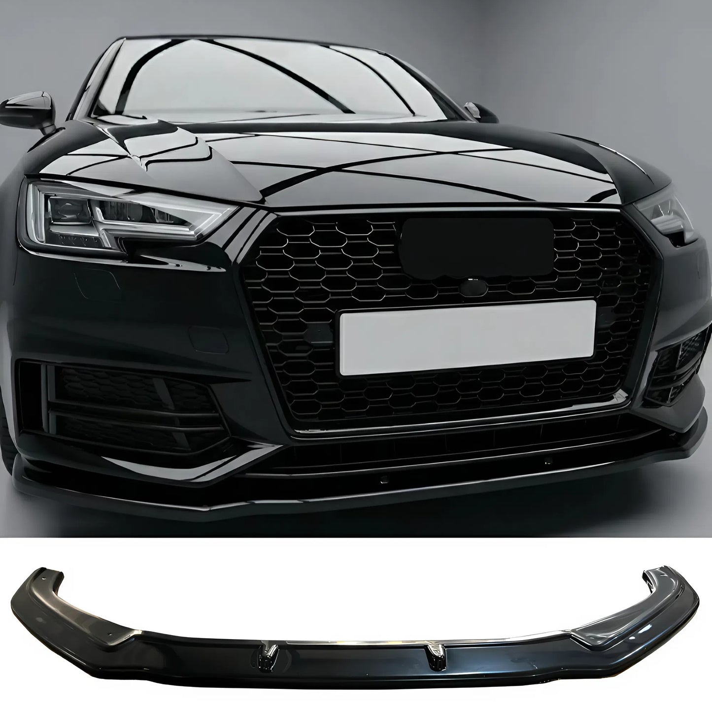 Compatible With AUD A4 S-Line B9 2016-2019 Front Splitter / AUD S4 B9 2015-2019 Front Splitter With ABE TÜV ONE-WAY