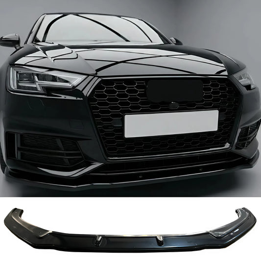 Compatible With AUD A4 S-Line B9 2016-2019 Front Splitter / AUD S4 B9 2015-2019 Front Splitter With ABE TÜV ONE-WAY