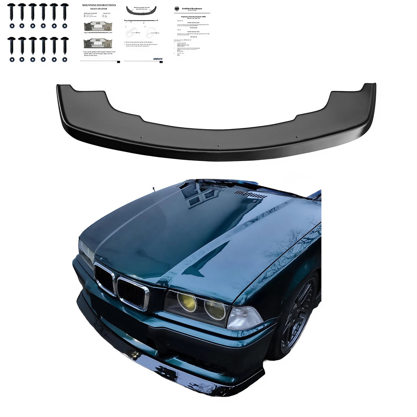Compatible With BMW M3 E36 1990-2000 Front Splitter With ABE TÜV ONE-WAY