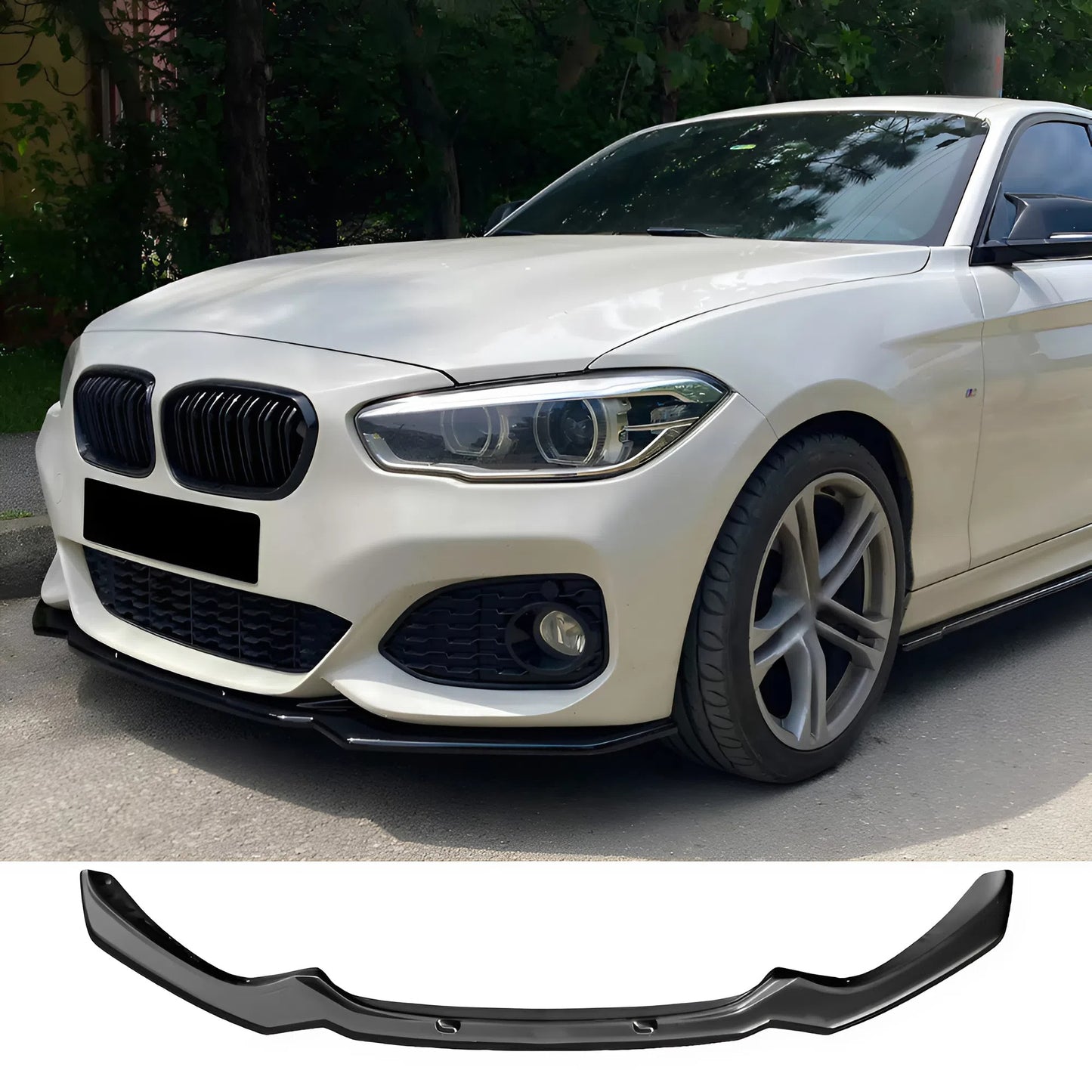 Compatible With BMW 1 Series F20/F21 M-Power Facelift 2015-2019 Front Splitter With ABE TÜV ONE-WAY