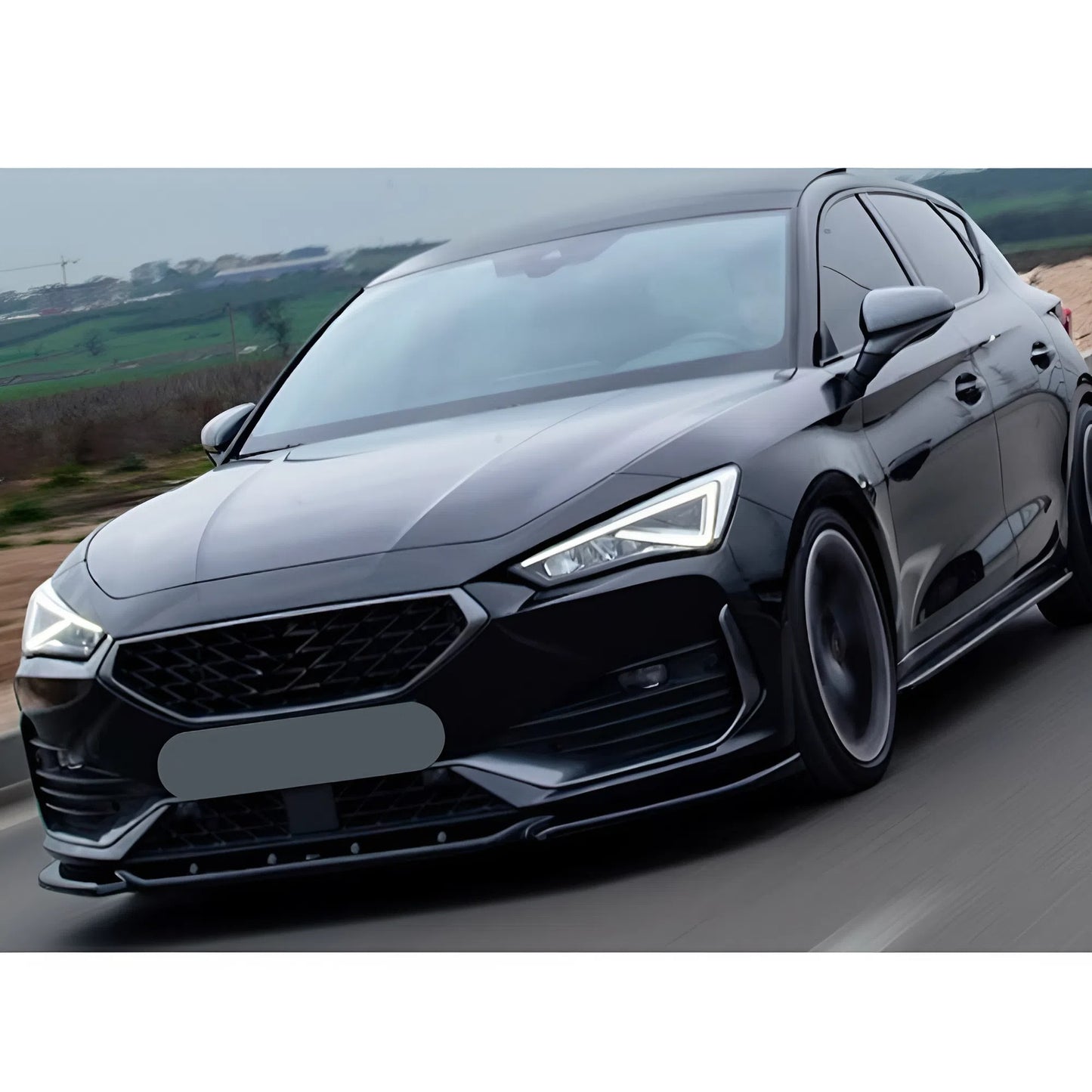 Compatible With CUPRA Leon MK1 2020-2024 Front Splitter With ABE TÜV ONE-WAY