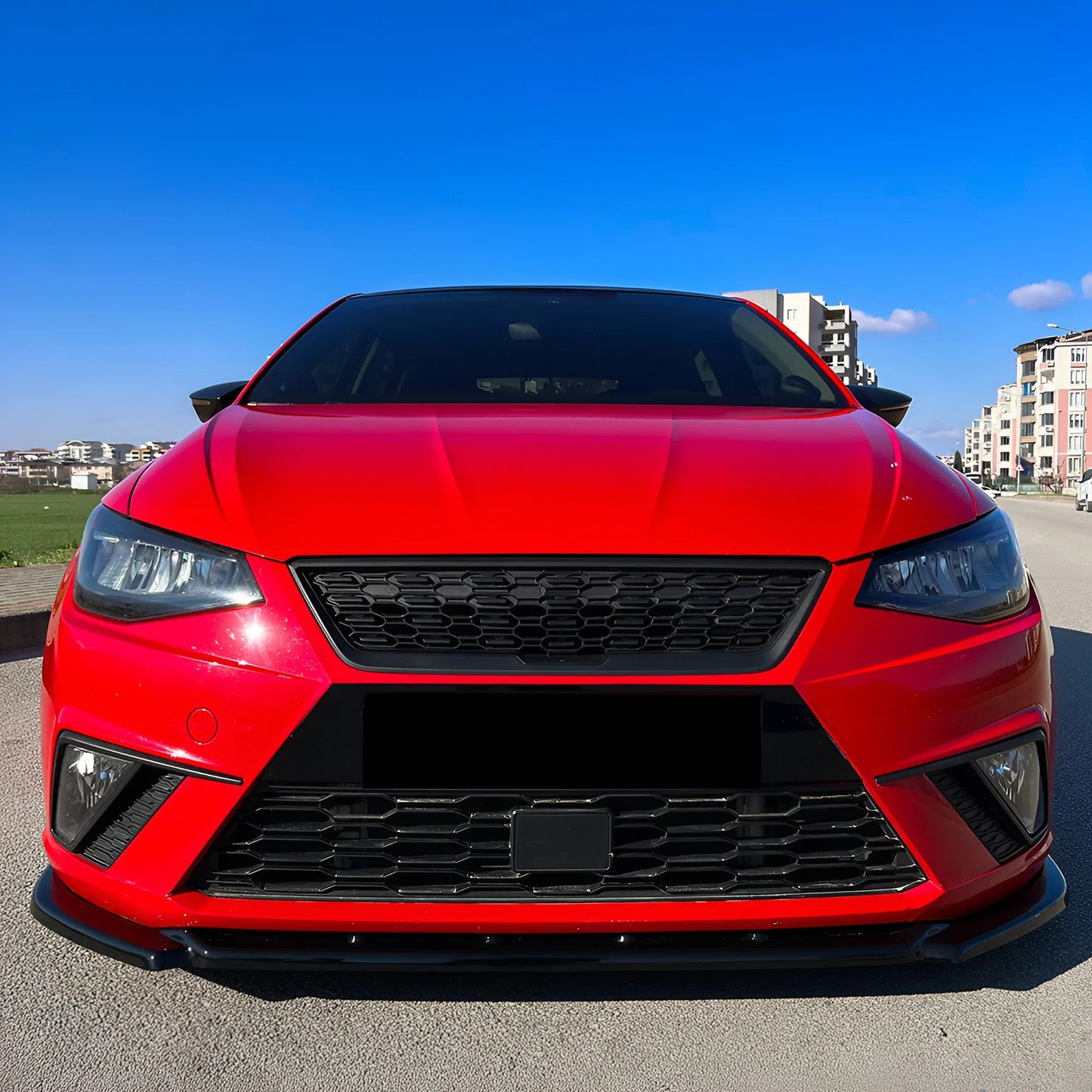 Compatible With SEAT Ibiza Fr Mk5 2017-2024 / SEAT Ibiza Mk5 2017-2024 Front Splitter With ABE TÜV ONE-WAY