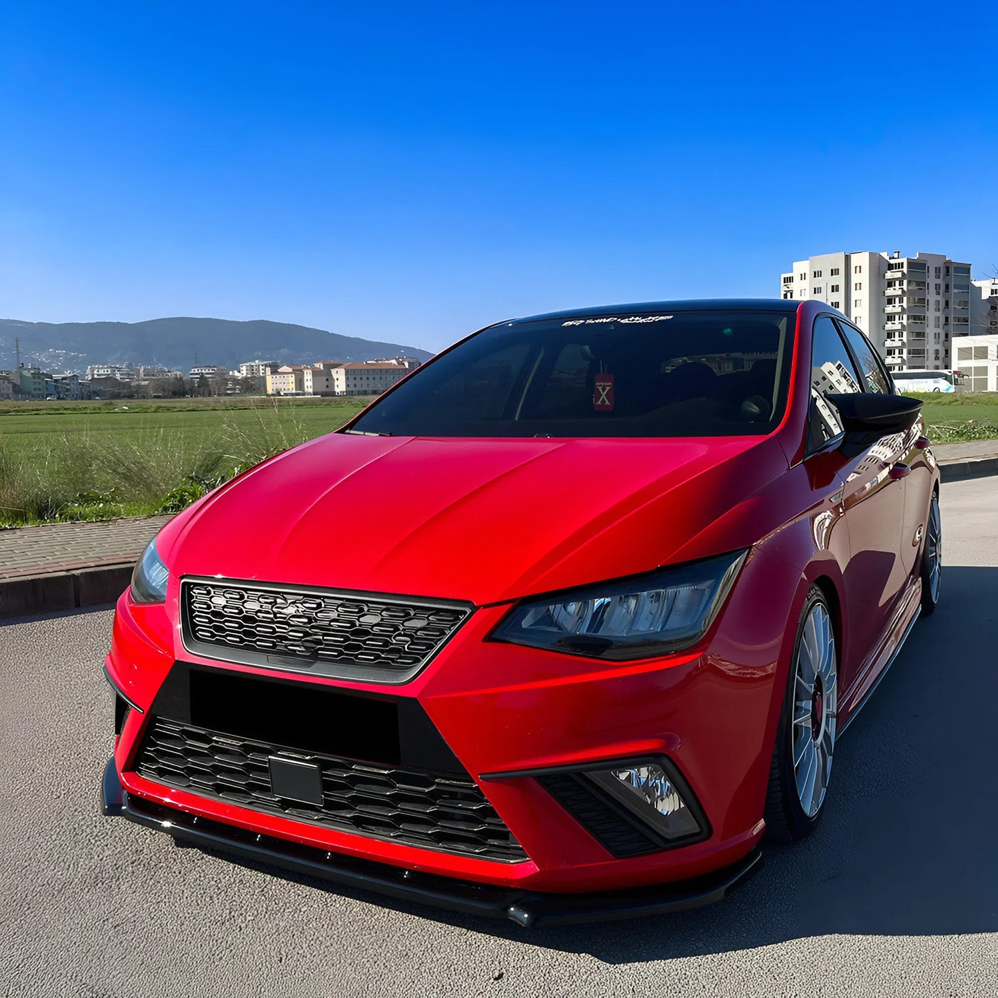 Compatible With SEAT Ibiza Fr Mk5 2017-2024 / SEAT Ibiza Mk5 2017-2024 Front Splitter With ABE TÜV ONE-WAY