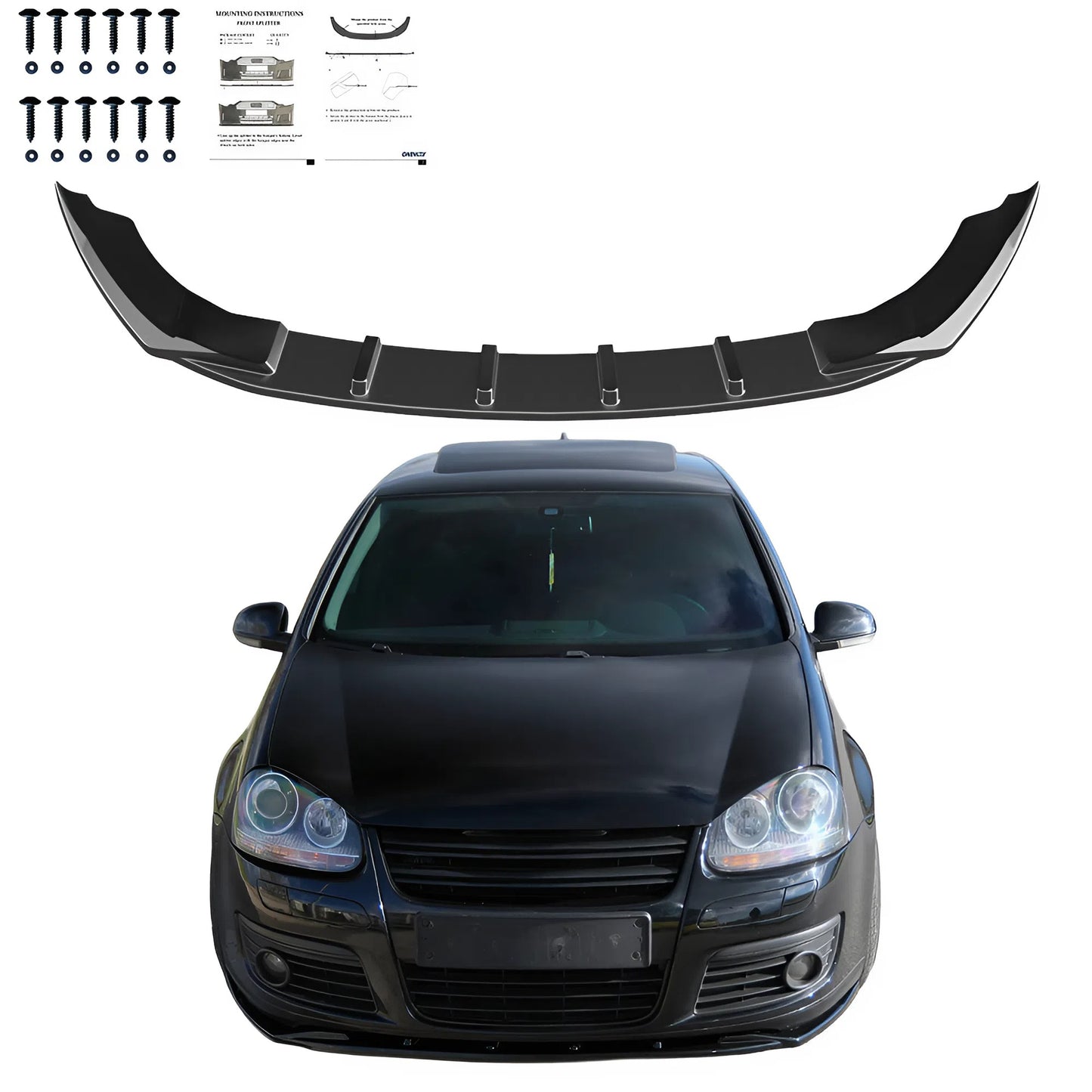 Compatible With VW Golf Mk5 GTI 2003-2008 Front Splitter ONE-WAY
