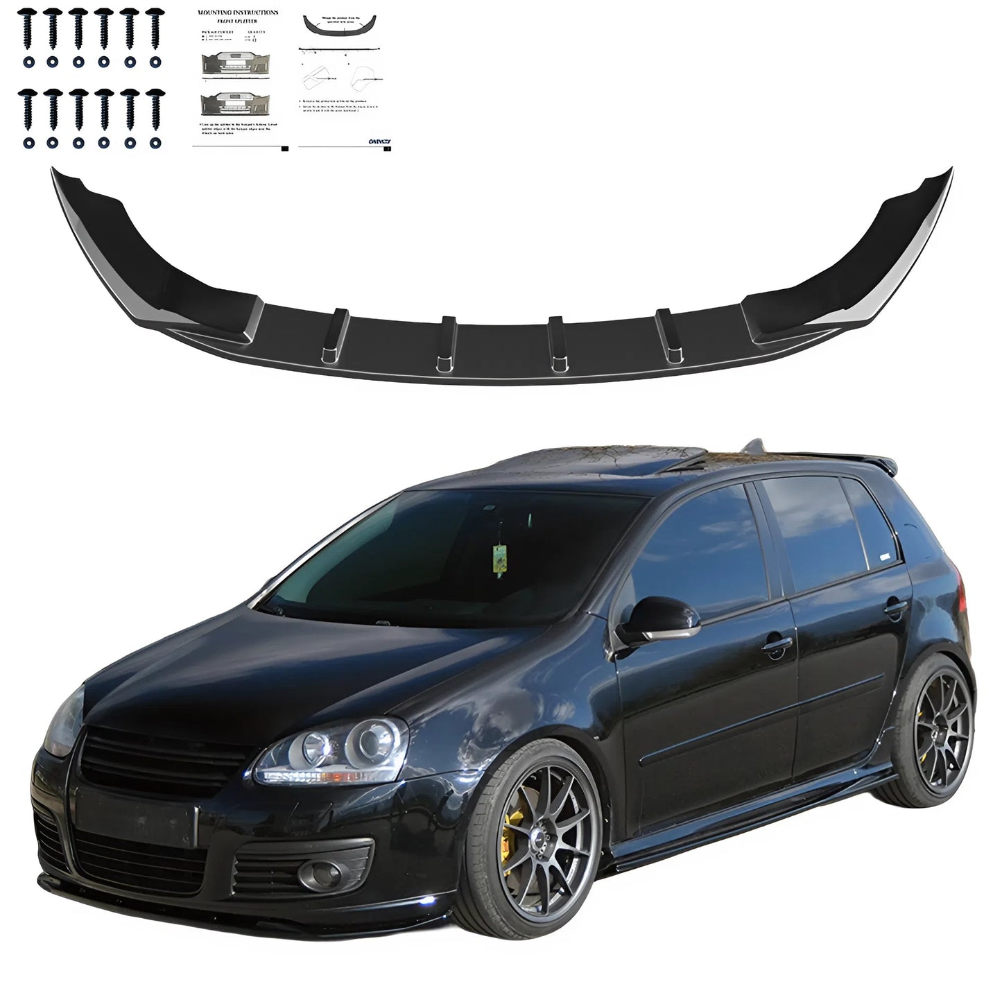 Compatible With VW Golf Mk5 GTI 2003-2008 Front Splitter ONE-WAY