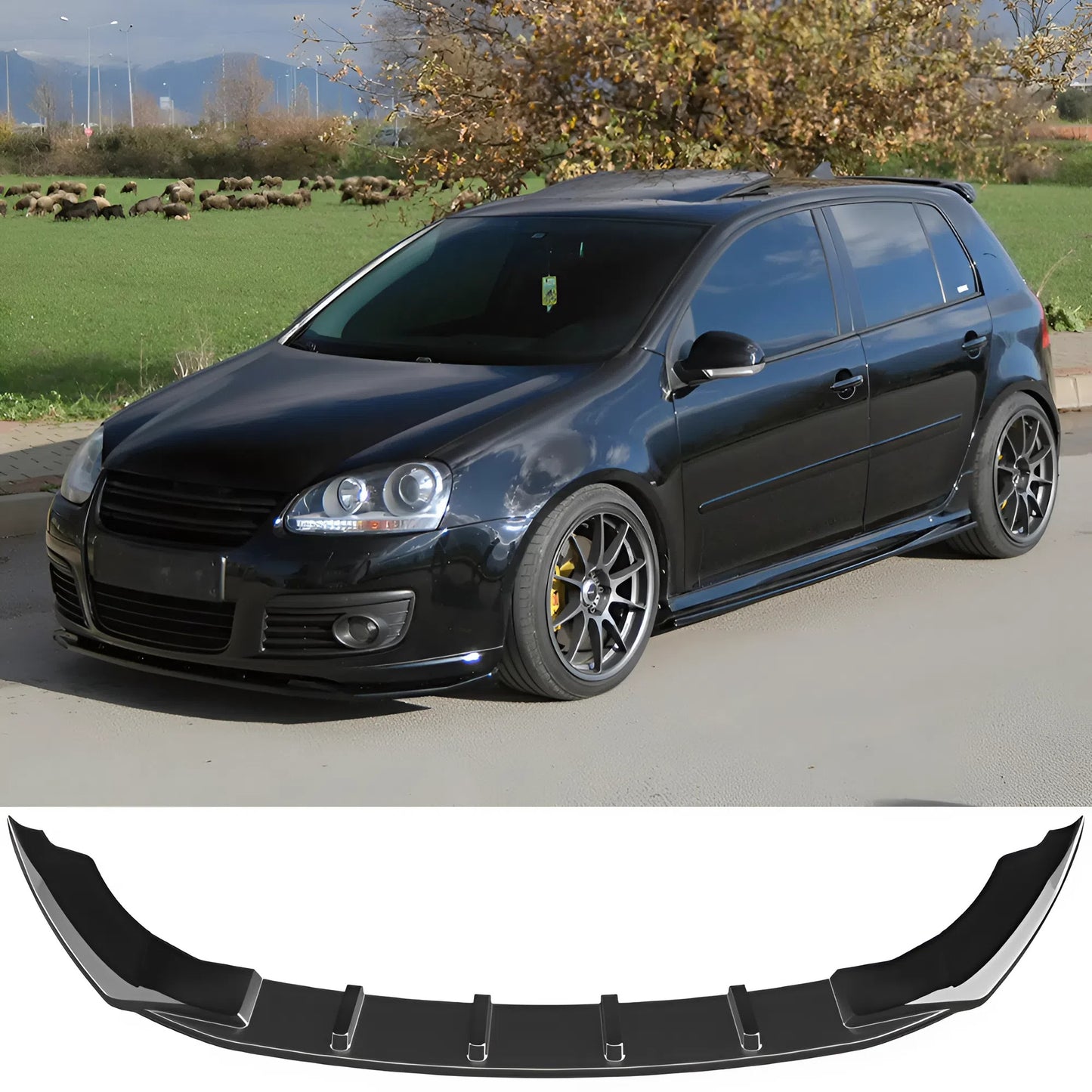 Compatible With VW Golf Mk5 GTI 2003-2008 Front Splitter ONE-WAY