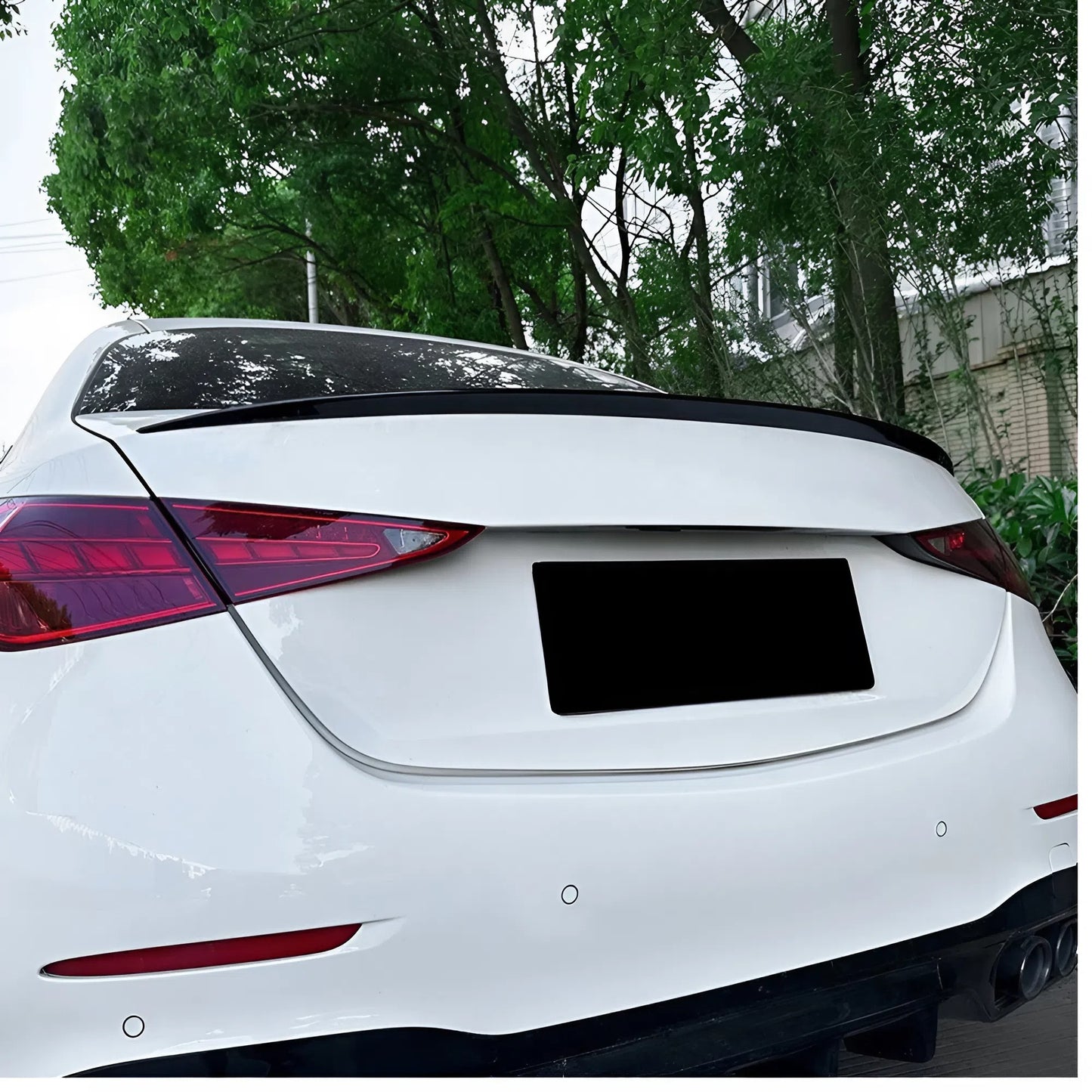 For BenZ W206 AMG Style Rear Spoiler 2022+ Piano Glossy Black ABS Plastic Sporty Aerodynamic Trunk Wing Exterior Accessory