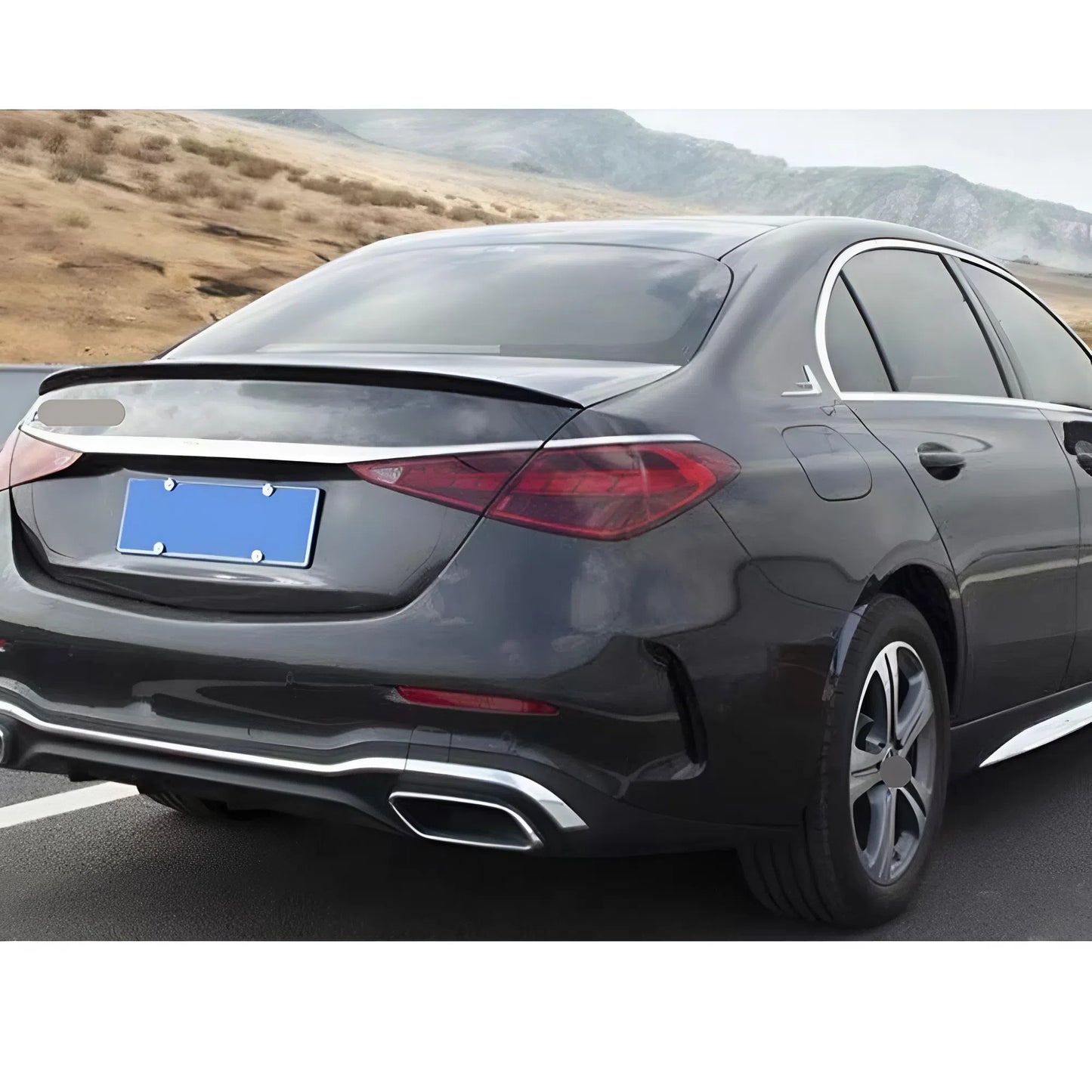 For BenZ W206 AMG Style Rear Spoiler 2022+ Piano Glossy Black ABS Plastic Sporty Aerodynamic Trunk Wing Exterior Accessory