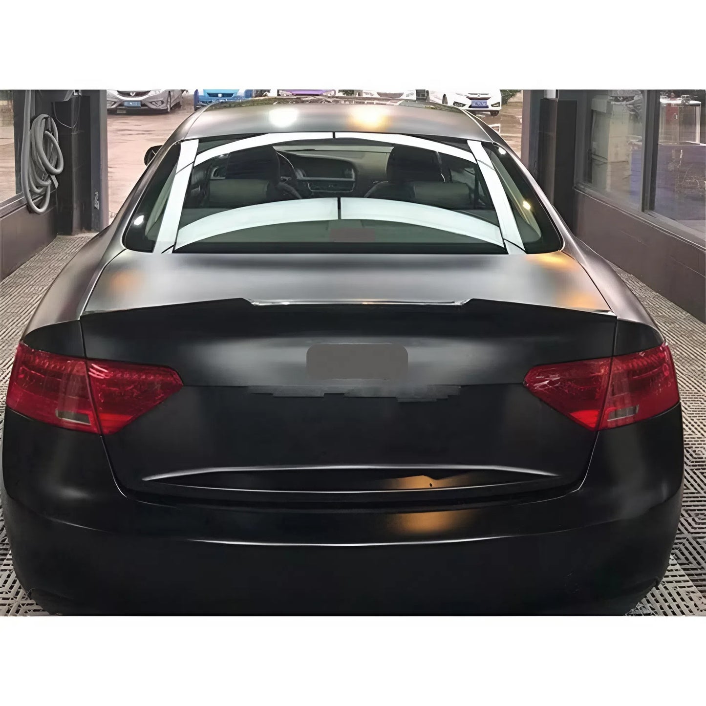 For Audi A5 B8 M4 Style Rear Spoiler 2009-2016 Sedan 4 Doors Gloss Piano Black ABS Plastic Exterior Trunk Wing Trim