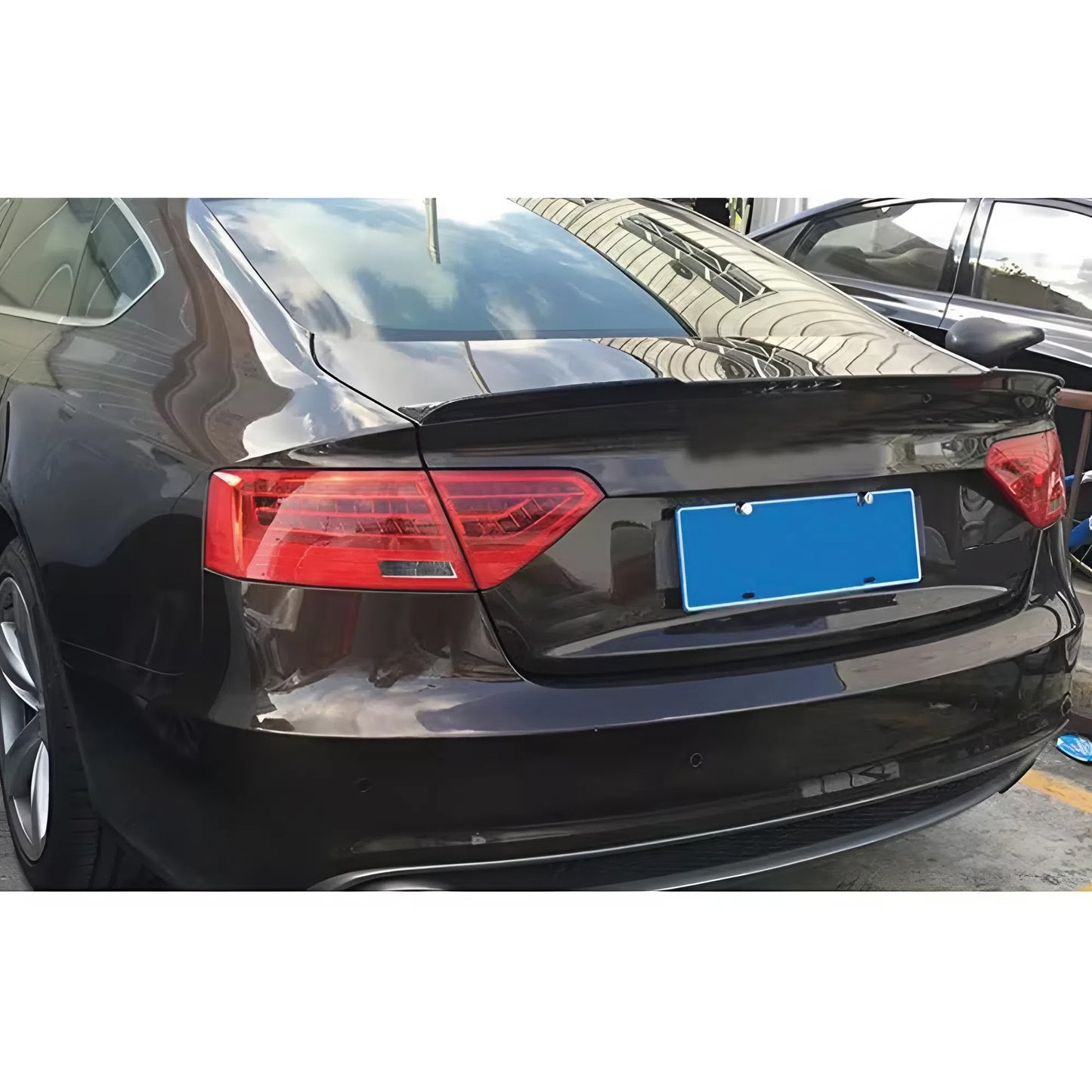 For Audi A5 B8 M4 Style Rear Spoiler 2009-2016 Sedan 4 Doors Gloss Piano Black ABS Plastic Exterior Trunk Wing Trim