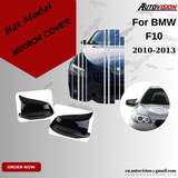 Mirror Cover for BMW 5 Series F10 Bat Mirror Cover With Lamp 2010-2013 Glossy Black BAT MODEL