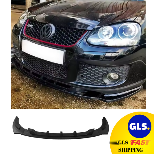 Golf 5 GTI Replacement Type Front Lip Three Parts Glossy Black AutoVision