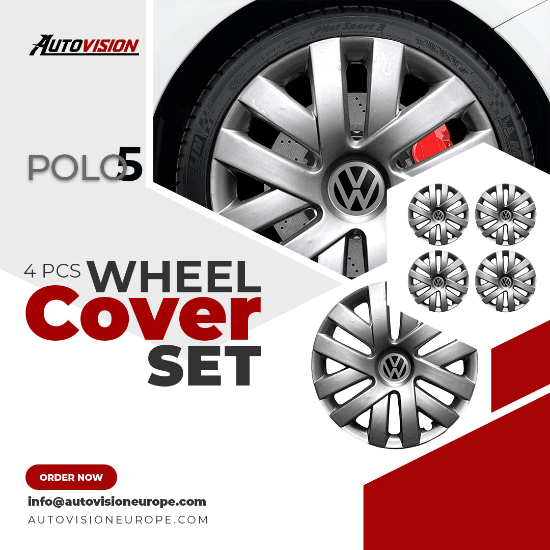 Enjoliveurs de roue pour VW Polo MK5 2010-2015 / 15" R15 Enjoliveurs de roue 4 pièces