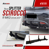 Rear Diffuser for Scirocco R 2008-2017 Mk3 - Mk3 FL Custom Style Car Styling Body Kit Rear Spoiler Splitter