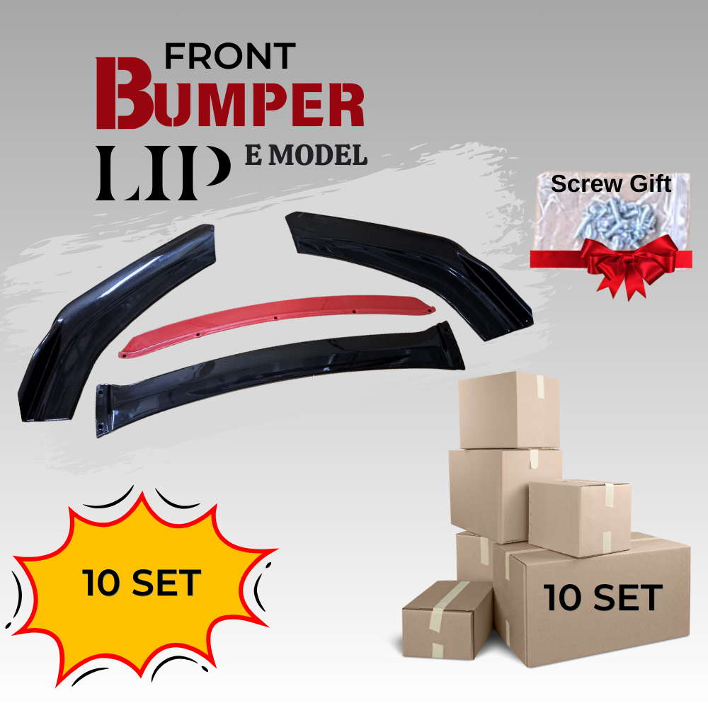 AutoVision UNIVERSAL E-Model 4Pcs X 10 SET Front Bumper Lip All Cars Universal Model