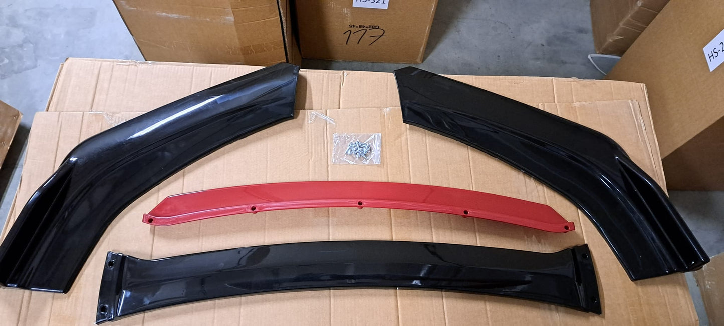 AutoVision UNIVERSAL E-Model 4Pcs X 10 SET Front Bumper Lip All Cars Universal Model