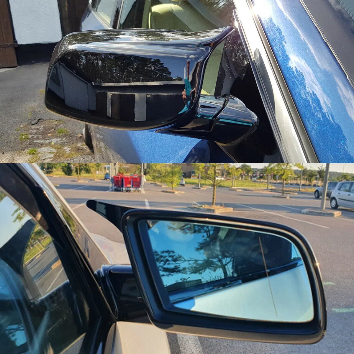 Side Mirror Caps Cover For BMW 5 Series E60 2003-2007 Paste Style AUTOVISION