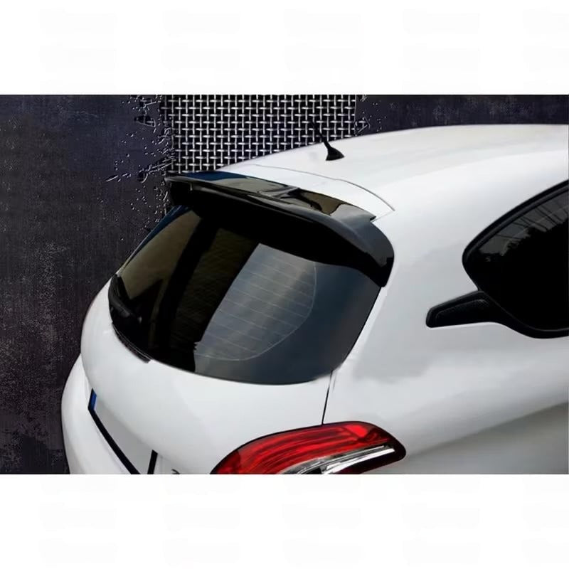 For Peugeot 208 Mk1 2012-2019 Roof Top Rear Spoiler Gloss Piano Black ABS Plastic
