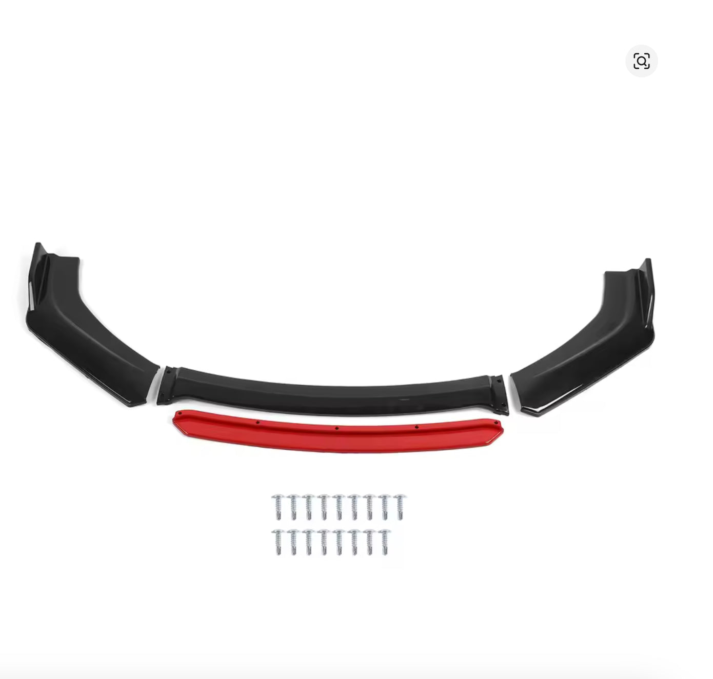 Universal Front Bumper Lip 4pcs Spoiler Chin Body Kit Exterior Aerodynamic Parts Bumper Front Spoiler Gloss Black ABS Splitter Kit