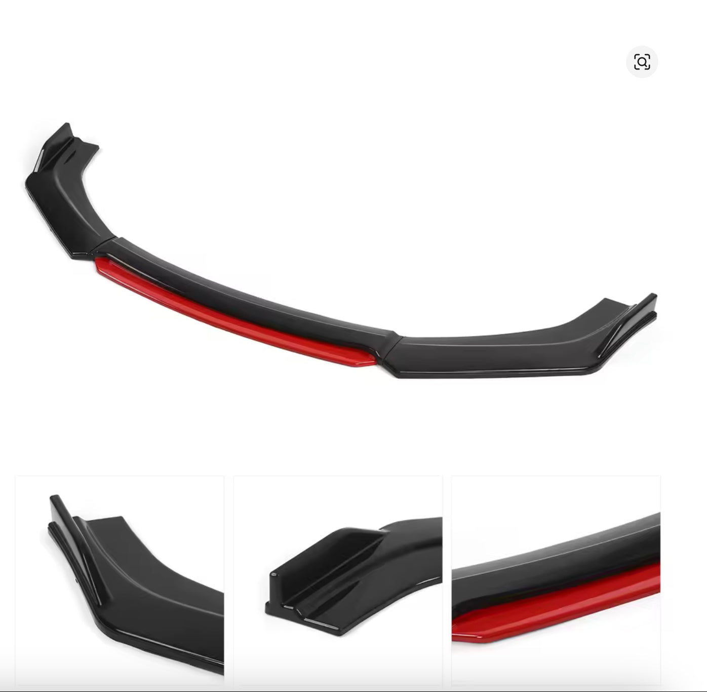 Universal Front Bumper Lip 4pcs Spoiler Chin Body Kit Exterior Aerodynamic Parts Bumper Front Spoiler Gloss Black ABS Splitter Kit