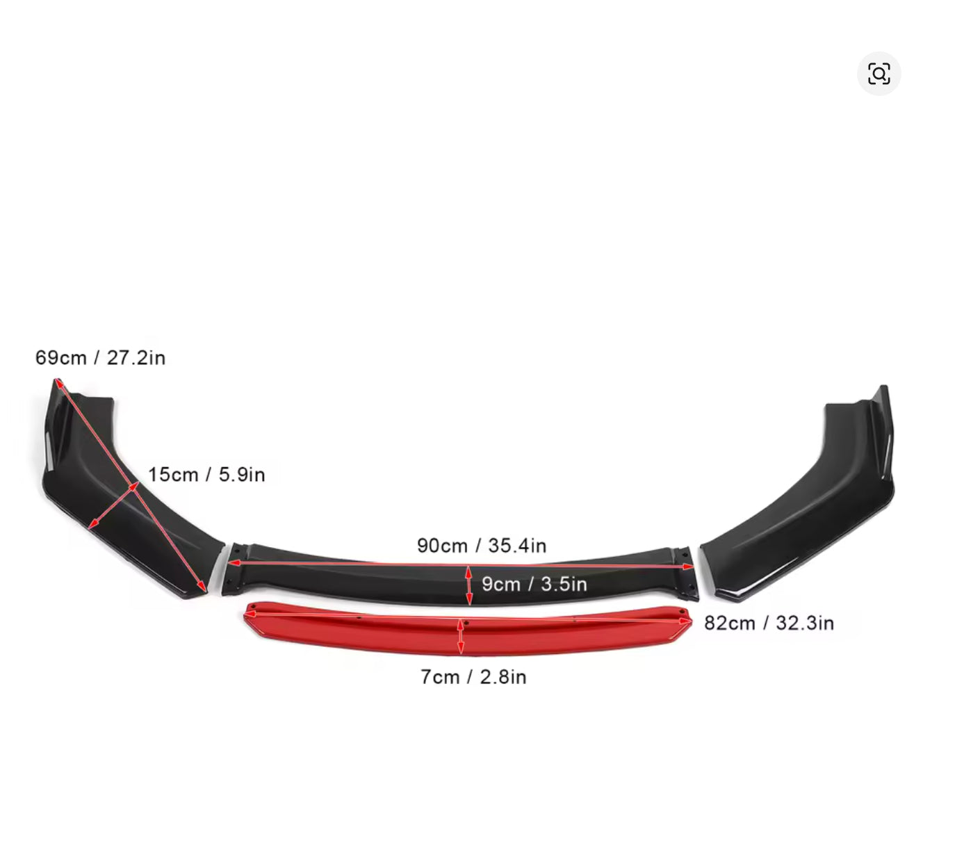 Universal Front Bumper Lip 4pcs Spoiler Chin Body Kit Exterior Aerodynamic Parts Bumper Front Spoiler Gloss Black ABS Splitter Kit