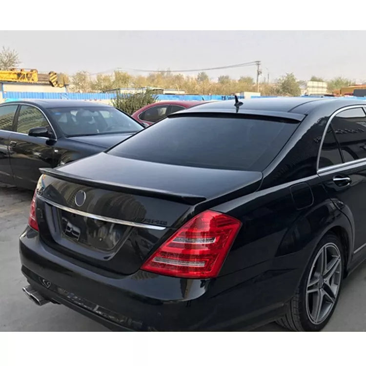 Benz W221 S300 2005-2013 Rear Spoiler Glossy Black ABS Plastic AutoVision