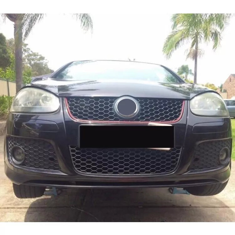 Golf 5 GTI Replacement Type Front Lip Three Parts Glossy Black AutoVision