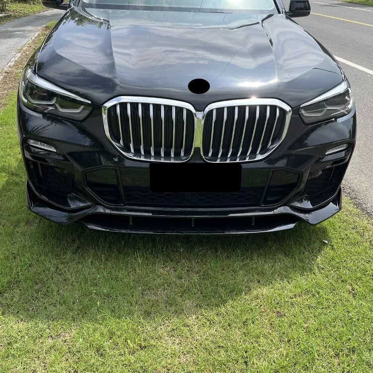 Front Lip BMW X5 G05 2019+ 4 Parts Glossy Black ABS Plastic AutoVision