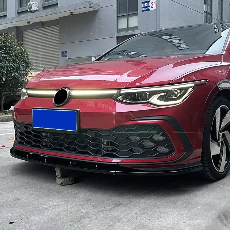 Front Lip Golf 8/GTI 3 Parts Style Glossy Black ABS Plastic AutoVision
