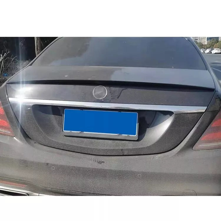 Benz W222 2013-2020 Rear Spoiler Glossy Black ABS Plastic AutoVision