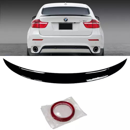 Rear Spoiler BMW X6 E71 2008-2015 Glossy Black ABS Plastic AutoVision