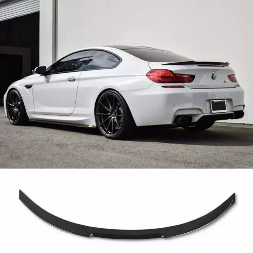 Rear Spoiler BMW 6 Series F13 Coupe M4 Style 2011-2018 Glossy Black ABS Plastic AutoVision