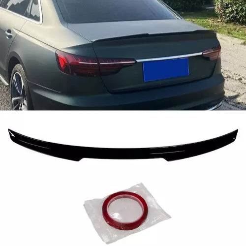Audi A4 (B9) 2019 Rear Spoiler Glossy Black ABS Plastic AutoVision