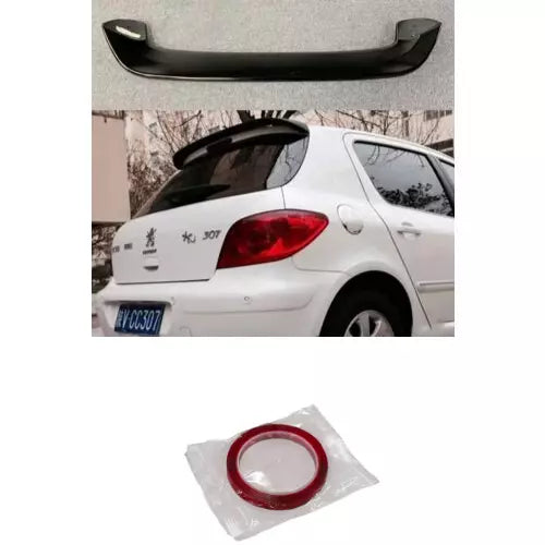 Peugeot 307 Rear Spoiler Glossy Black ABS Plastic AutoVision
