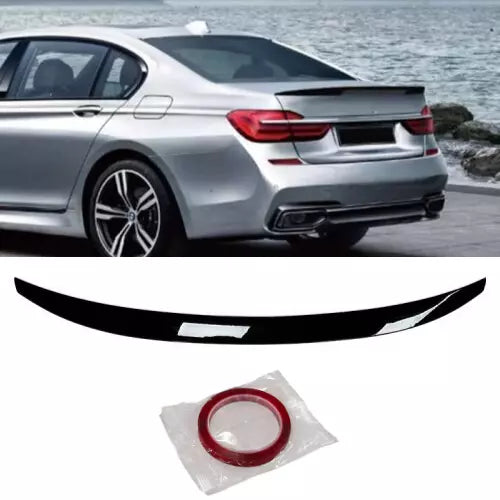 Rear Spoiler BMW 7 Series G11 G12 2016-2022 Glossy Black ABS Plastic AutoVision