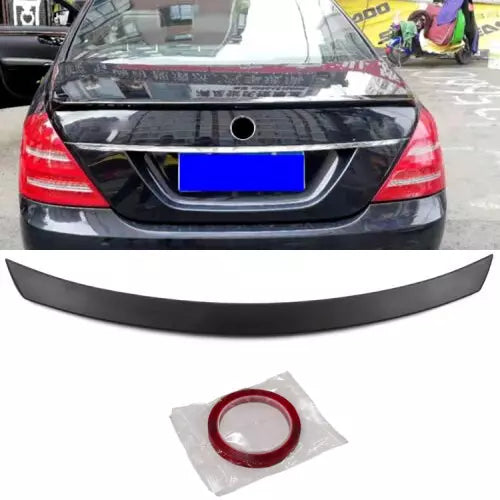 Benz W221 S300 2005-2013 Rear Spoiler Glossy Black ABS Plastic AutoVision