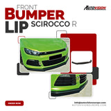 Autovision for Volkswagen Scirocco R 2009 2013 Front Bumper Lip Piano Black Vacuum