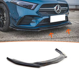 Autovision for Mercedes A35 AMG W177 2018 Front Bumper Lip Piano Black Vacuum